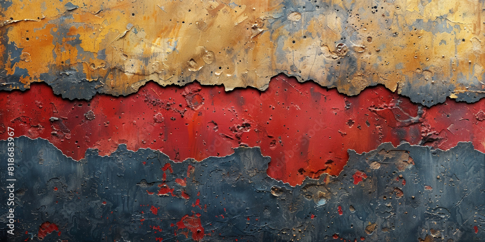 A weathered, grungy surface with scratched textures, embodying vintage abstract design.