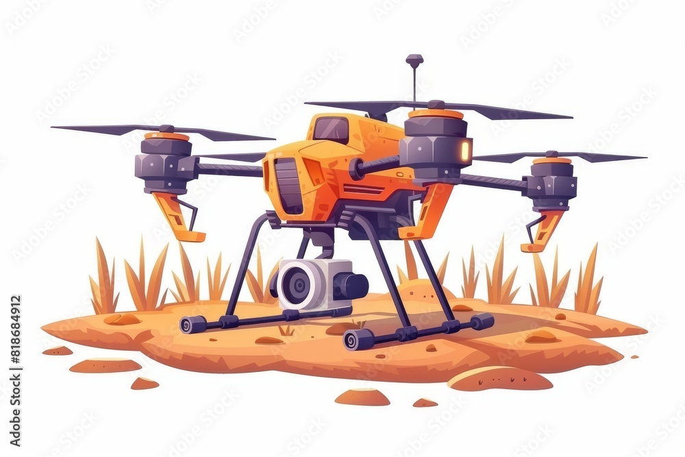 Precision smart farming drone technology improves modern agricultural cultivation, efficient green environments, crop health monitoring, and advanced vector illustrations. Precision smart farming drone technology improves modern agricultural cultivation, efficient green environments, crop health monitoring, and advanced vector illustrations.