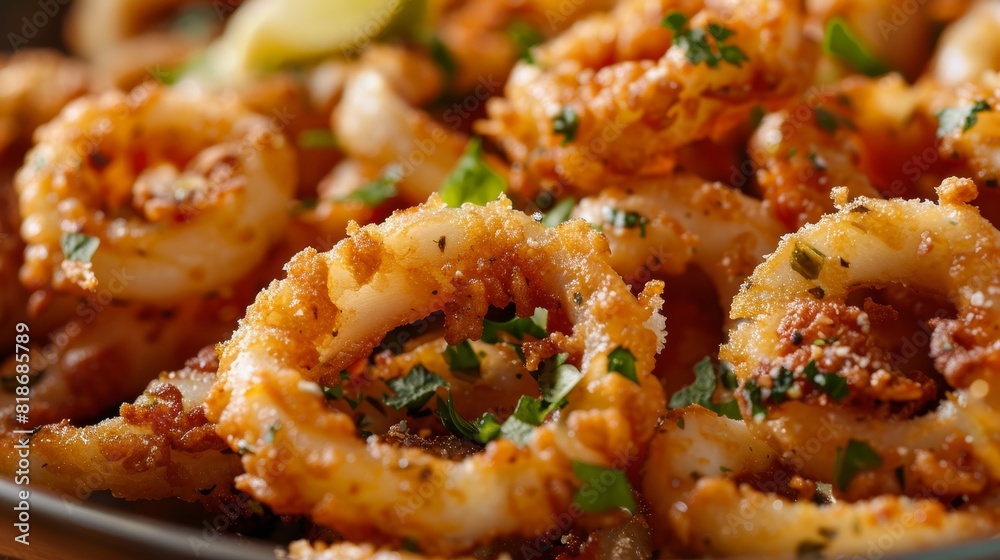 Delicious Calamari Fritti for Food Poster Generative AI Delicious Calamari Fritti for Food Poster Generative AI