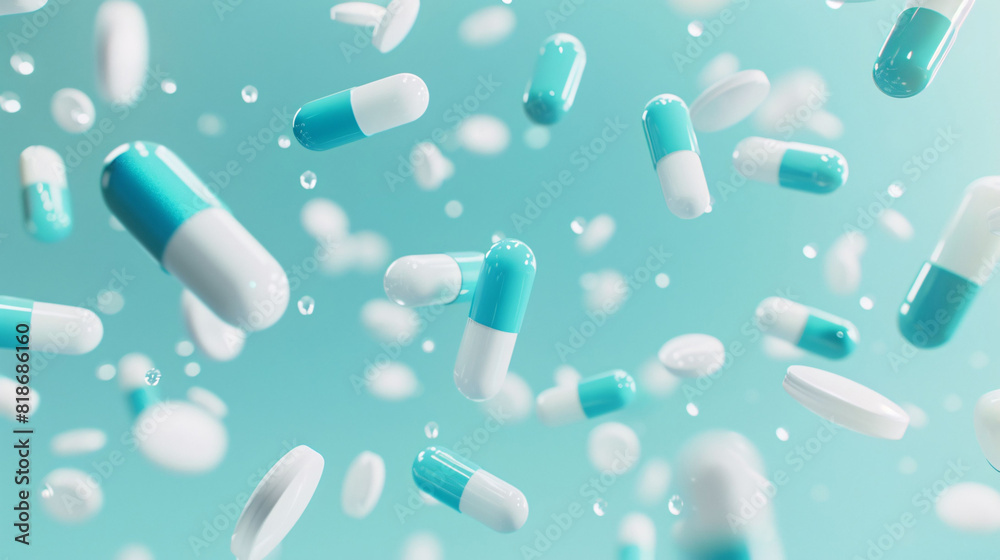 Tablet bottle close-up medical health disease treatment theme background Tablet bottle close-up medical health disease treatment theme background