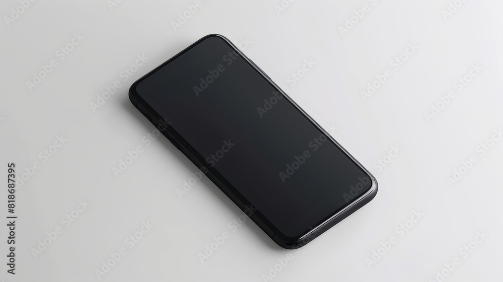 Mobile app settings screen with a sleek and simple design, highlighting user-friendly navigation and modern aesthetics, isolated on a white background,