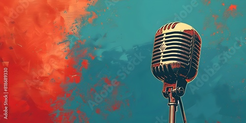 Vintage Microphone Symbolizing Powerful Speeches and Communication Themes in Podcast Series