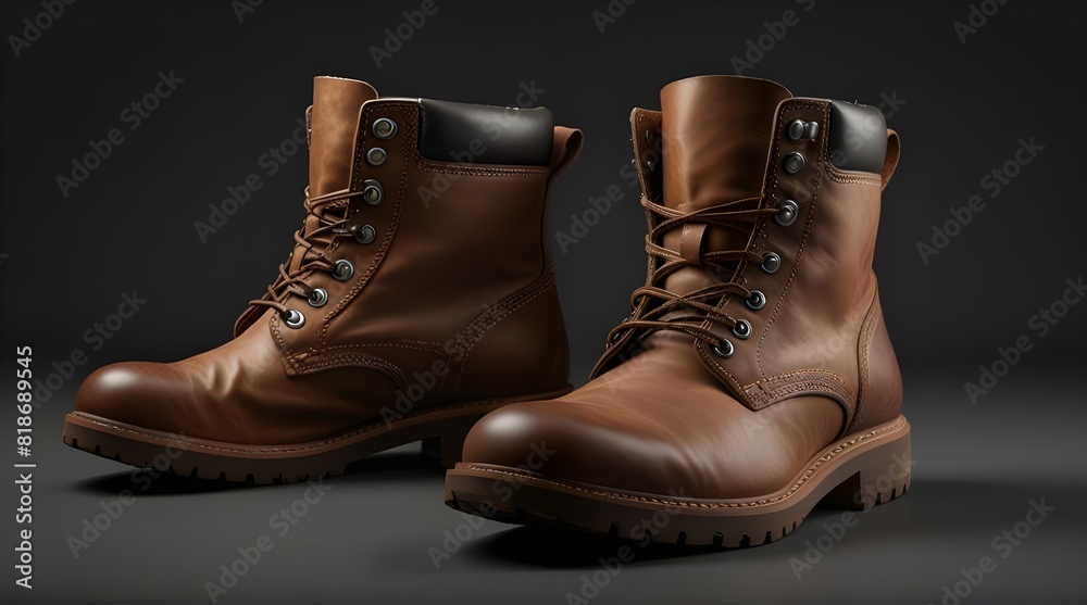 pair of boots isolated.generative.ai