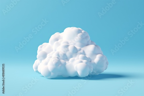 a white cloud on a blue background