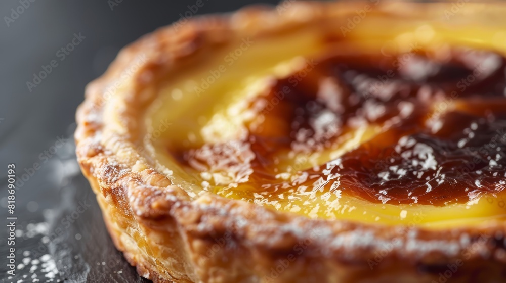Delicious Custard Tart for Food Poster Generative AI Delicious Custard Tart for Food Poster Generative AI