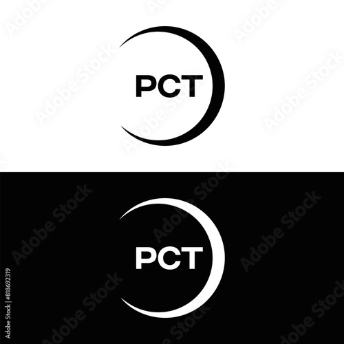 PCT logo. P C T design. White PCT letter. PCT, P C T letter logo design. P C T letter logo design in FIVE, FOUR, THREE, style. letter logo set in one artboard. P C T letter logo vector design.