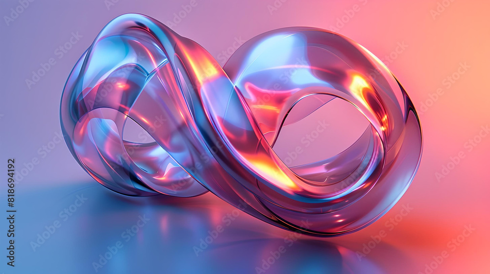 Abstract Glass Infinity Loop Sculpture Abstract Glass Infinity Loop Sculpture