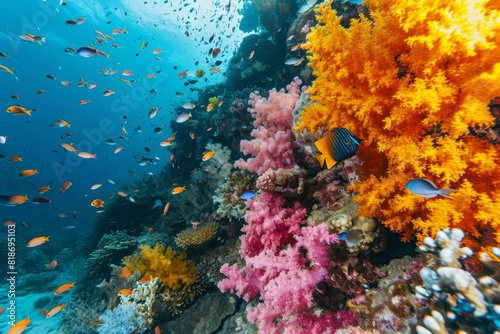 A vibrant Coral Reef teeming with marine life  AI generated  Ai generated