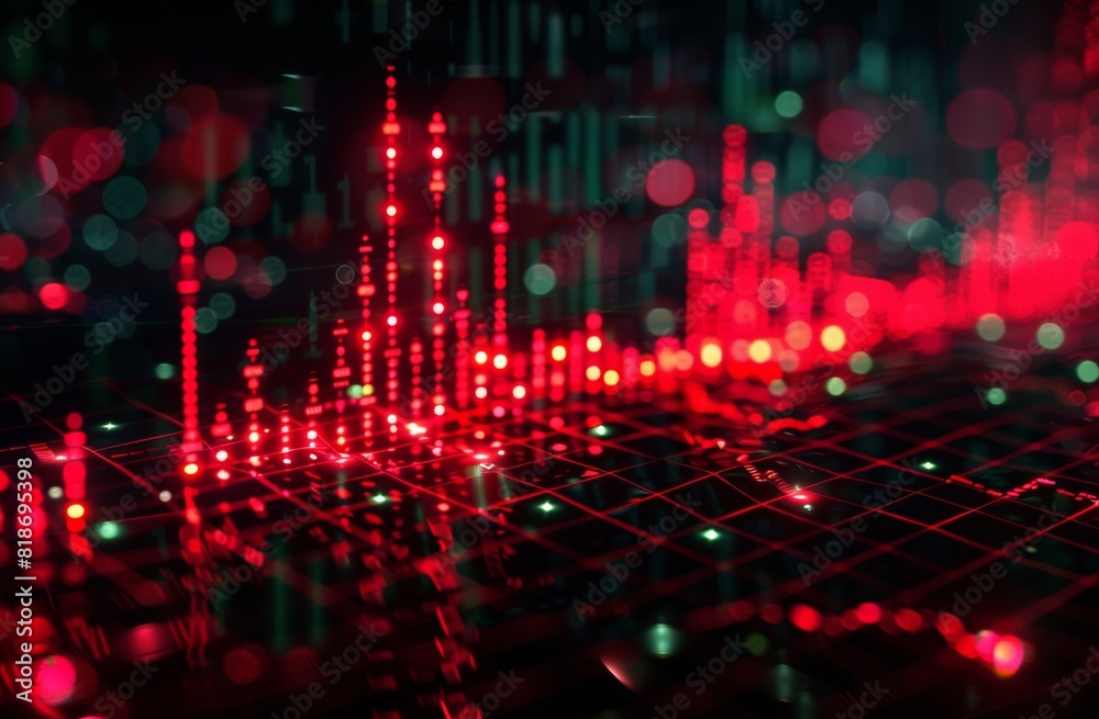 stock market candlestick chart, trading graph on black background. red green candles and grid line, business concept of wallpaper, best for graphic design or web banner, stock photo, detailed stock market candlestick chart, trading graph on black background. red green candles and grid line, business concept of wallpaper, best for graphic design or web banner, stock photo, detailed