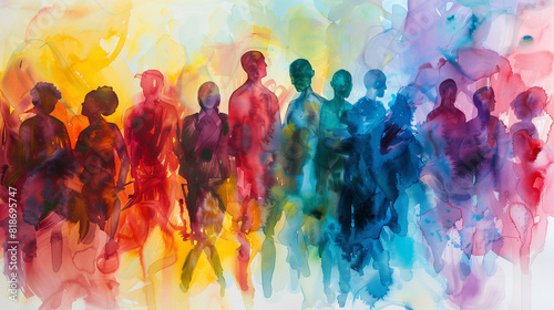 Diverse Group of People in Various Colors