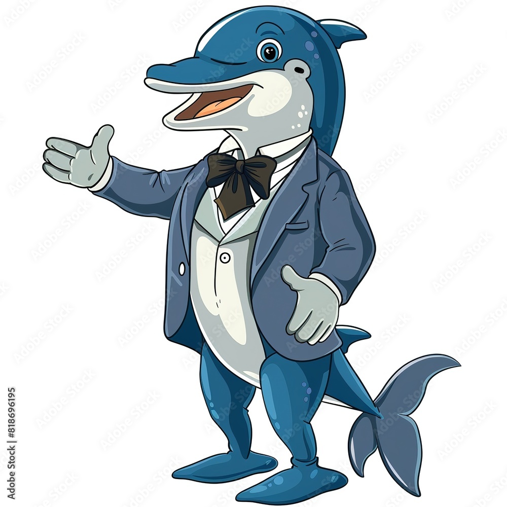 Naklejka premium Dolphins teacher
