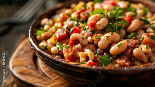 Fototapeta Naklejka Na Ścianę i Meble -  Delicious Hoppin John Dish for Food Poster Generative AI