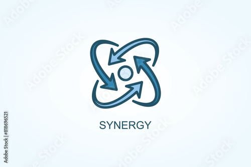 Synergy vector  or logo sign symbol illustration