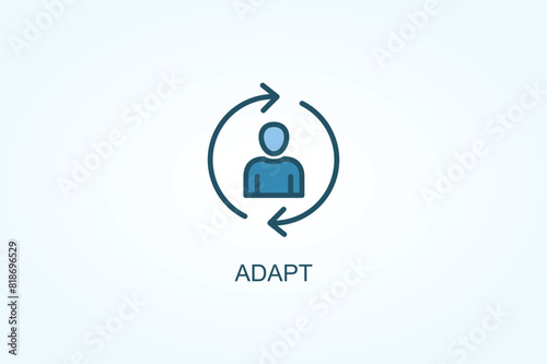 Adapt vector  or logo sign symbol illustration