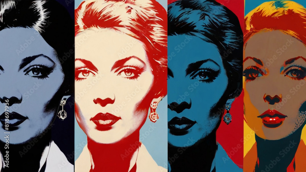Obraz premium Retro woman image, business woman
