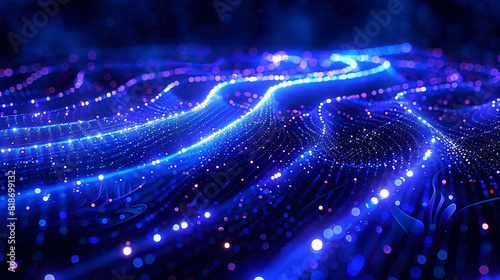 Technology glowing internet wifi network background, future science wireless technology modern business scene illustration