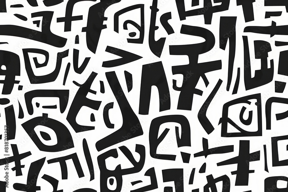 An abstract background with a random line pattern in black with a white base color. Black and white abstract background. An abstract background with a random line pattern in black with a white base color. Black and white abstract background.