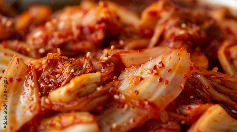 Vibrant Close-up of Kimchi for Food Poster Generative AI Vibrant Close-up of Kimchi for Food Poster Generative AI