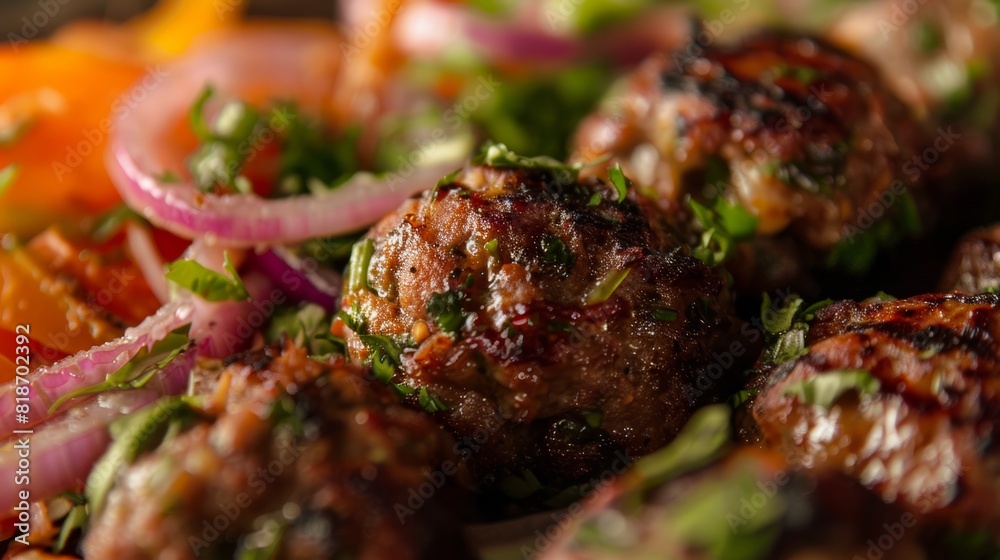 Savory Kofta Close-up for Food Poster Generative AI Savory Kofta Close-up for Food Poster Generative AI