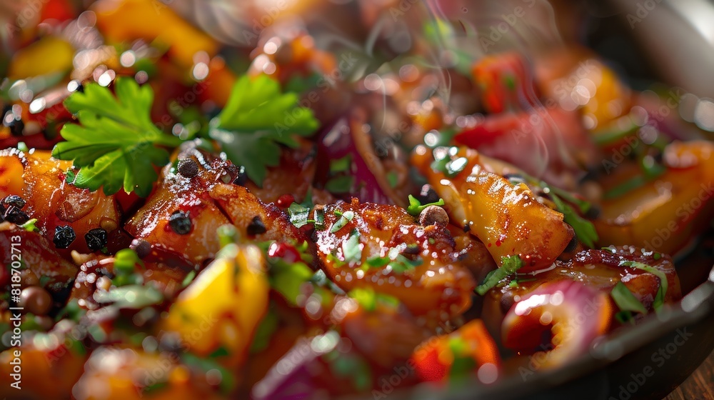 Vibrant Close-up of Koshary Dish for Food Poster Generative AI Vibrant Close-up of Koshary Dish for Food Poster Generative AI