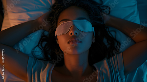 Woman Sleeping With Sleeping eye patch