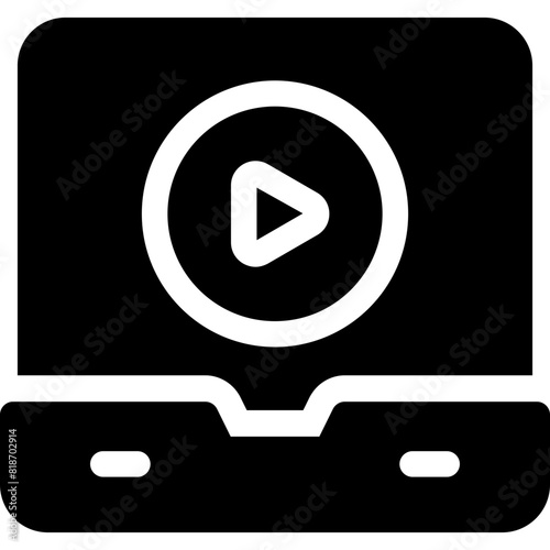 laptop with multimedia icon