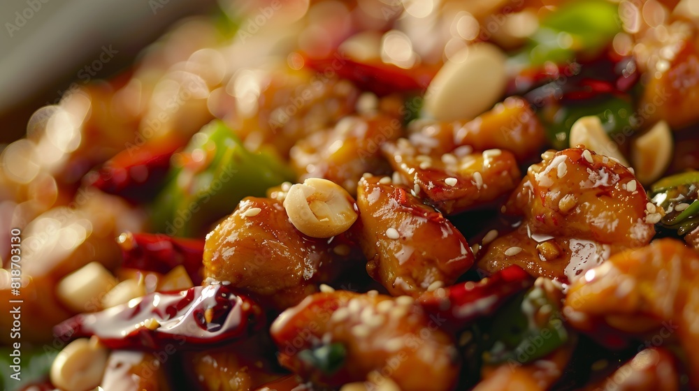 Savory Kung Pao Chicken Dish for Foodie Posters Generative AI Savory Kung Pao Chicken Dish for Foodie Posters Generative AI