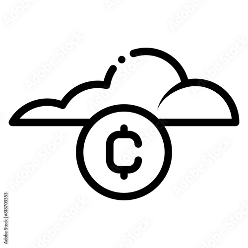 crypto cloud storage icon