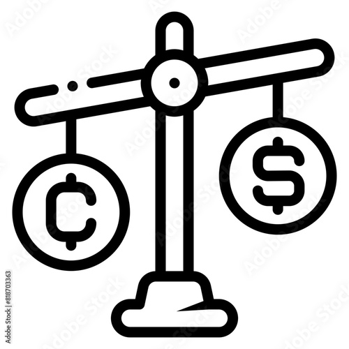 crypto balance scale icon
