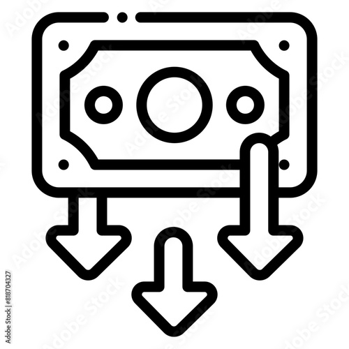 fiat money inflation icon