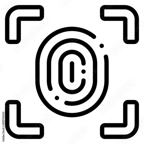 fingerprint scanning icon