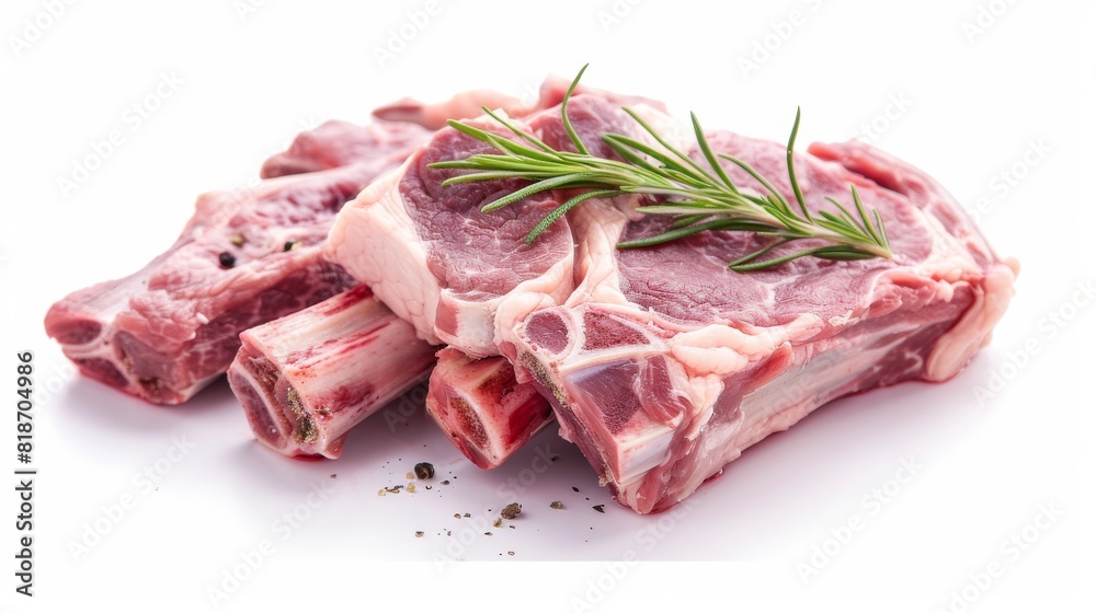 Fresh and delicious lamb chops with rosemary and spices.