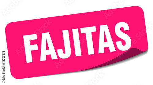 fajitas sticker. fajitas label