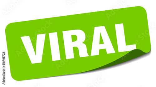 viral sticker. viral label