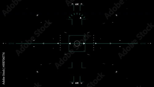 Satellite GPS motion aerial analysis element. User Interface. Aerospace in the United States Air Force. Aircraft Planes detected by satellite camera. Ui and Ai interface, modern military technology