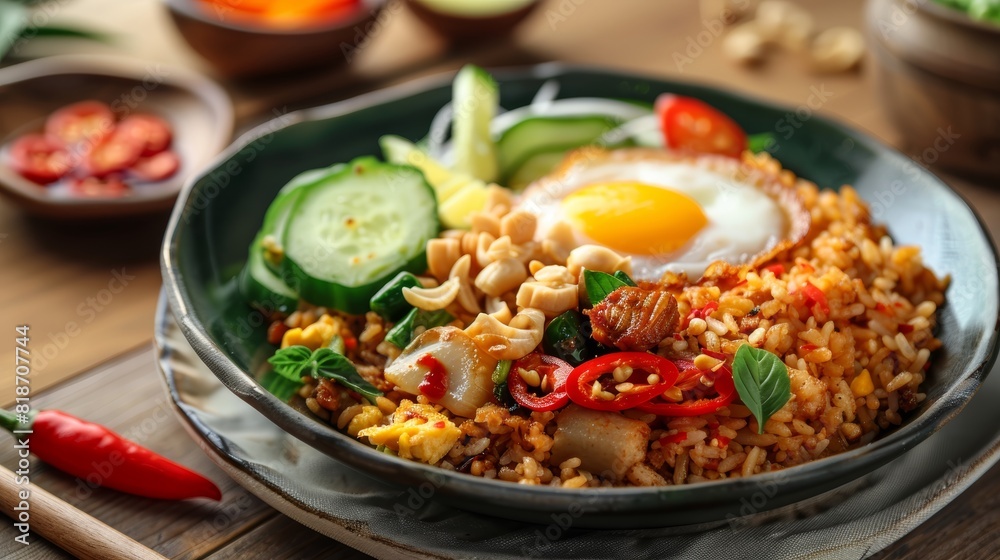 Delicious Nasi Goreng for Food Poster Generative AI Delicious Nasi Goreng for Food Poster Generative AI