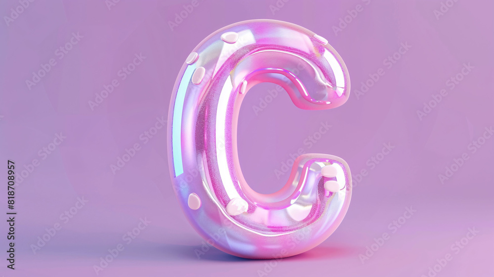 3D rendering letter C, 3d style decorated capital letter C 3D rendering letter C, 3d style decorated capital letter C