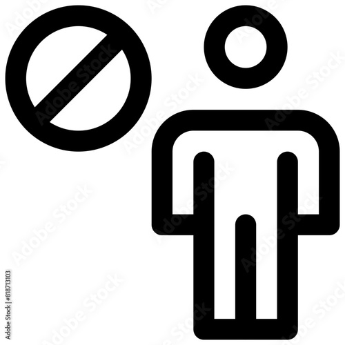 Discrimination. Editable vector icon.