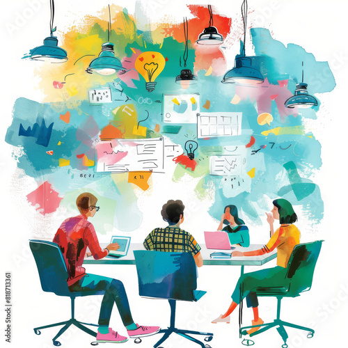 Brainstorming session for innovative business ideas