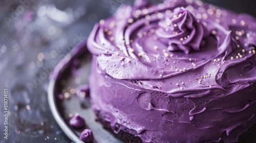 Wallpaper Mural Delicious Ube Cake for Foodie Posters Generative AI Torontodigital.ca