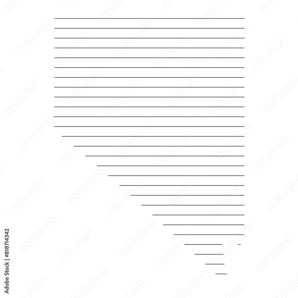 Black line drawing of the state of Nevada Black line drawing of the state of Nevada