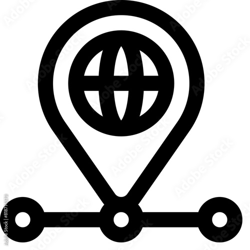 Mobility rights. Editable vector icon.