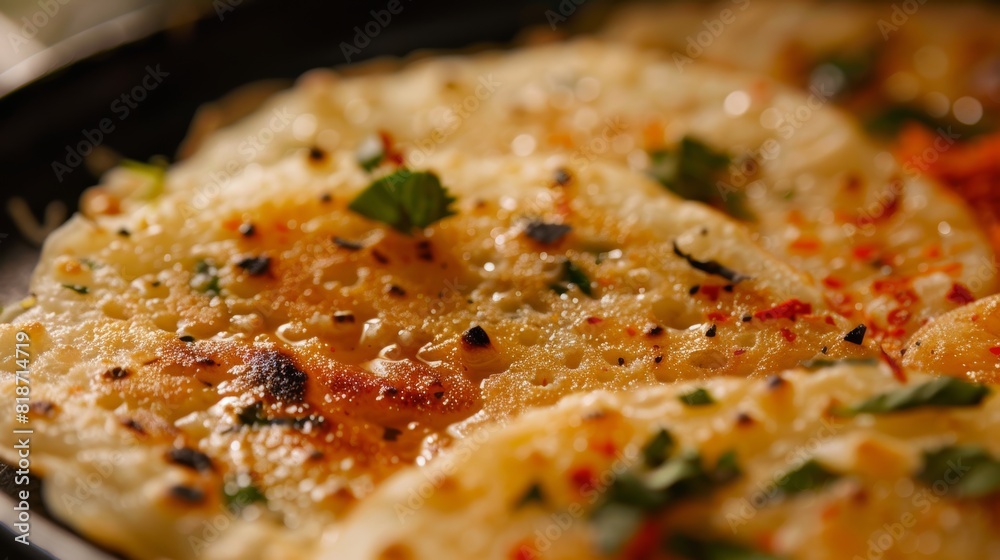 Delicious Indian Uthappam Dish for Food Poster Generative AI Delicious Indian Uthappam Dish for Food Poster Generative AI
