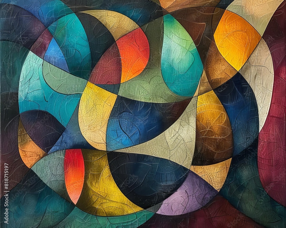 Fototapeta premium Express emotion and mood through abstract shapes and patterns,