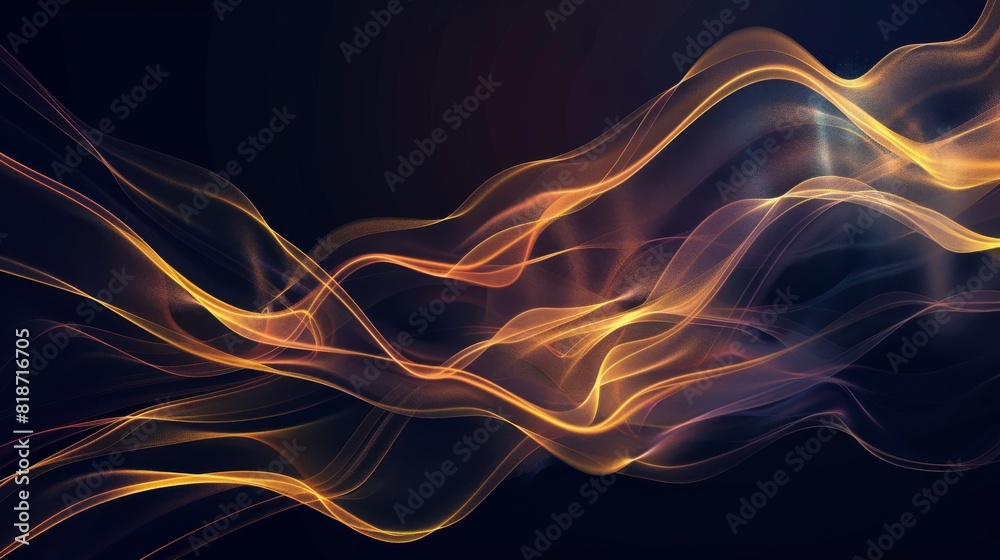 Fototapeta premium Waves of autumn colors against dark backdrop