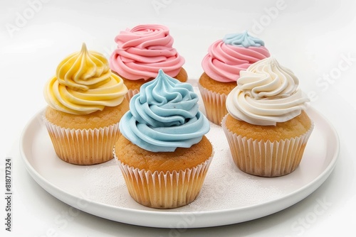 Moist Vanilla Baby Shower Cupcakes with Colorful Fondant