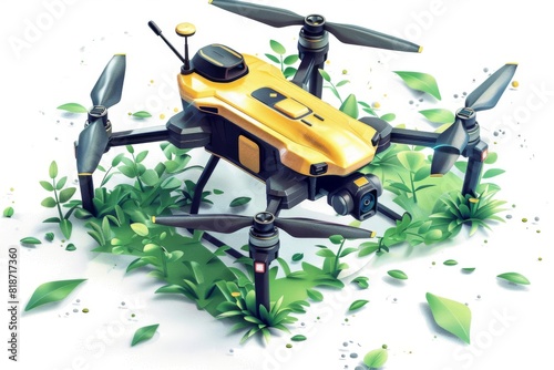 Smart crop agriculture using unmanned drones for sustainable farming, viticulture evaluation, aerial precision vine spraying, health monitoring, and agritech vineyard management.