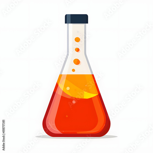 Methanol isolated on white background, flat design, png 