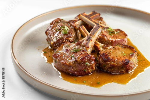 Gourmet Baby Lamb Chops in Creamy Madeira Sauce