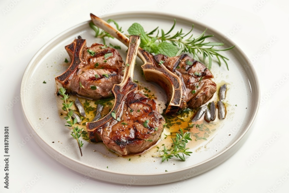 Tasty Baby Lamb Chops with Tangy Vinaigrette and Anchovies Tasty Baby Lamb Chops with Tangy Vinaigrette and Anchovies